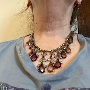 Loft Charm Purple and Gold Necklace